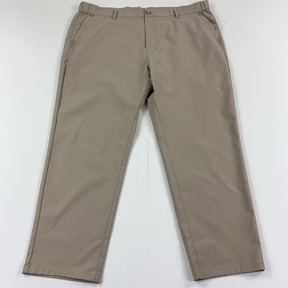 Jack Archer Pants Mens 38x28 Oak Khaki Microfiber Chino Flat Front Casual Fit